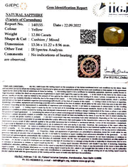 12.84/CT Natural Ceylonese Pukhraj with Govt Lab Certificate-(6771)